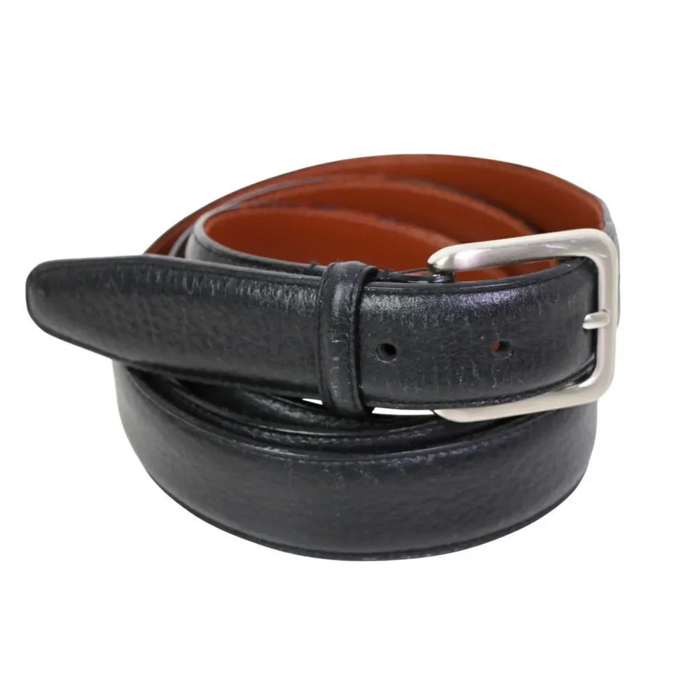 CLASSIC BLACK GENUINE LEATHER 1 1/8